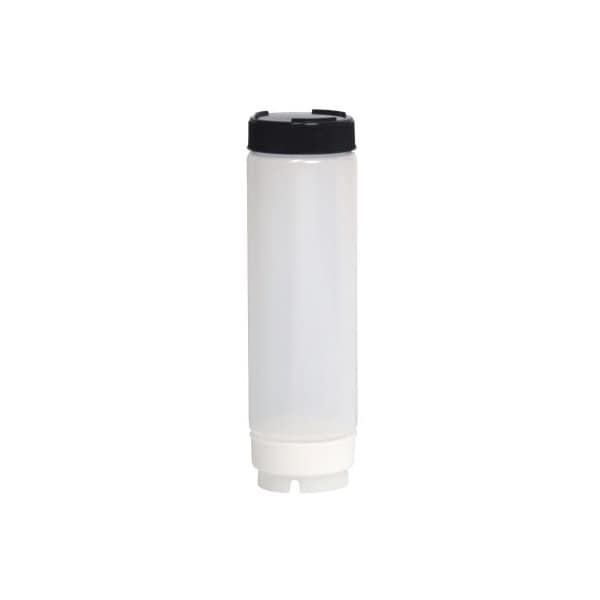 Tablecraft 24 oz Invertatop™ Squeeze Bottle with Black Cap 24SVBKEC